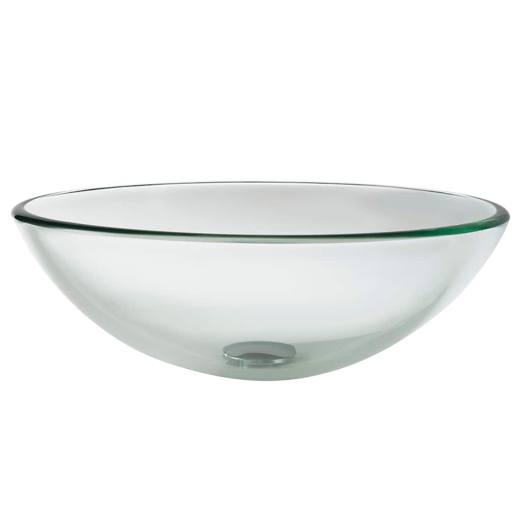 Kraus 16-1/2" Clear Glass Vessel Bathroom Sink Only