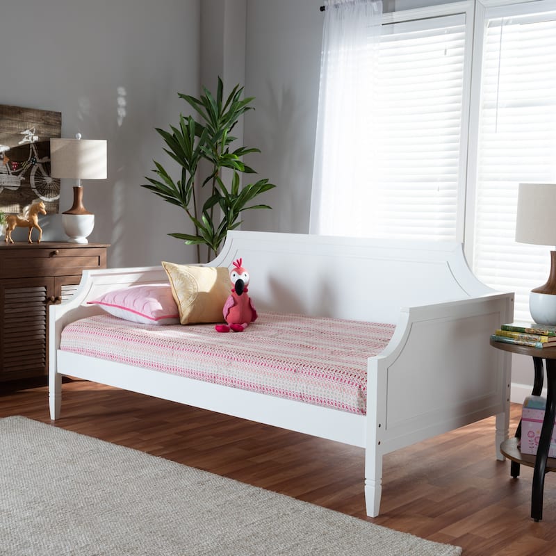 Mariana Classic and Traditional Wood Daybed-Grey or White