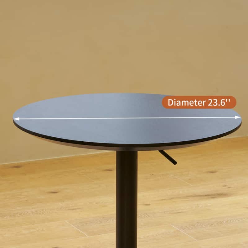 Movable Adjustable Coffee Table 360 Swivel Counter Bar Height Aluminum Star Base Movable