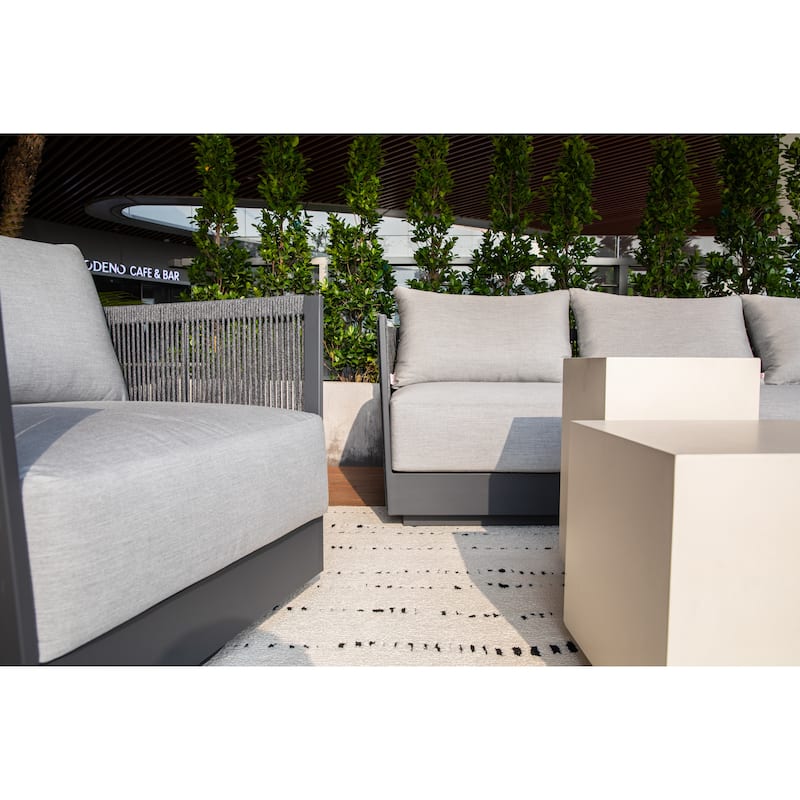 Elementi Capri Outdoor Aluminum Swivel Chair with Sunbrella® Cushions