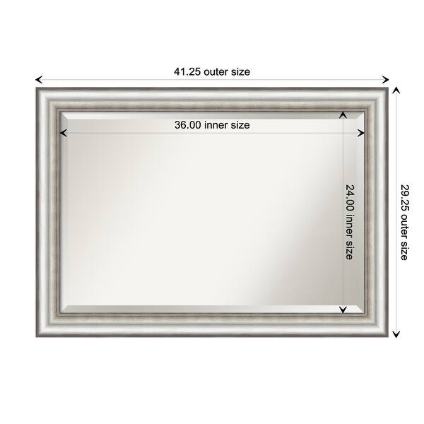 Salon Silver Bathroom Vanity Wall Mirror On Sale Overstock 31477859