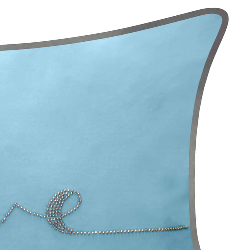 Edie At Home Celebrations Beaded 'Love' Decorative Pillow 12x18