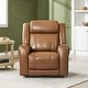 preview thumbnail 13 of 51, Leo Dual Motor Genuine Leather Power Recliner With Power Headrest