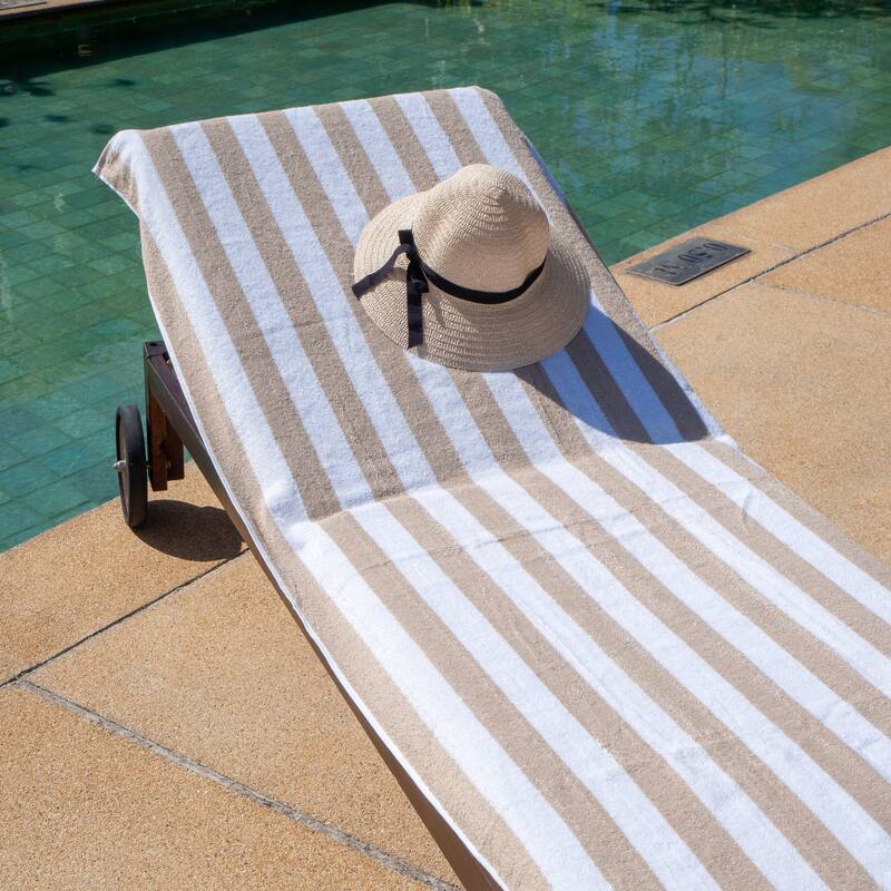 Arkwright California Cabana 4-Piece striped Beach Towel Set - 30x70