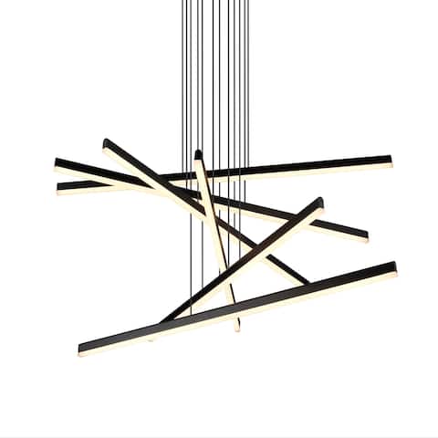 VONN Lighting Sirius VMP25060BL 32" Integrated LED Pendant Lighting Fixture in Black
