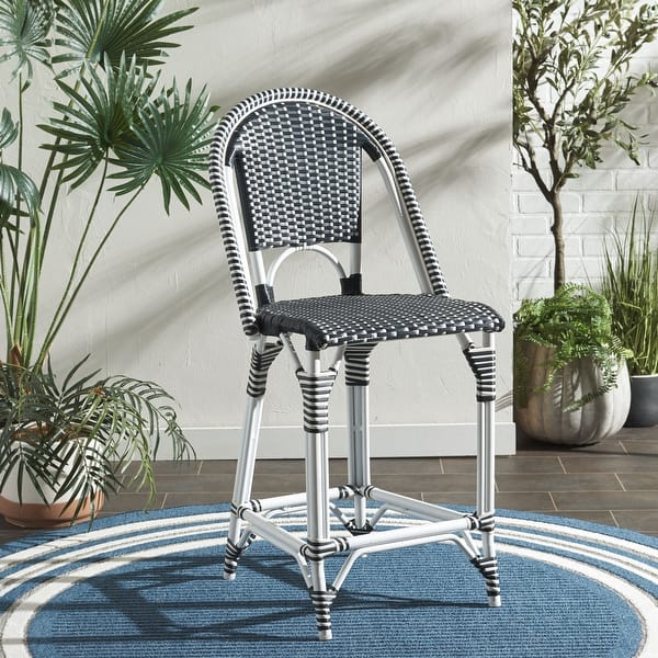 SAFAVIEH Leonica Outdoor Bistro 25-inch Seat Height Counter Stool