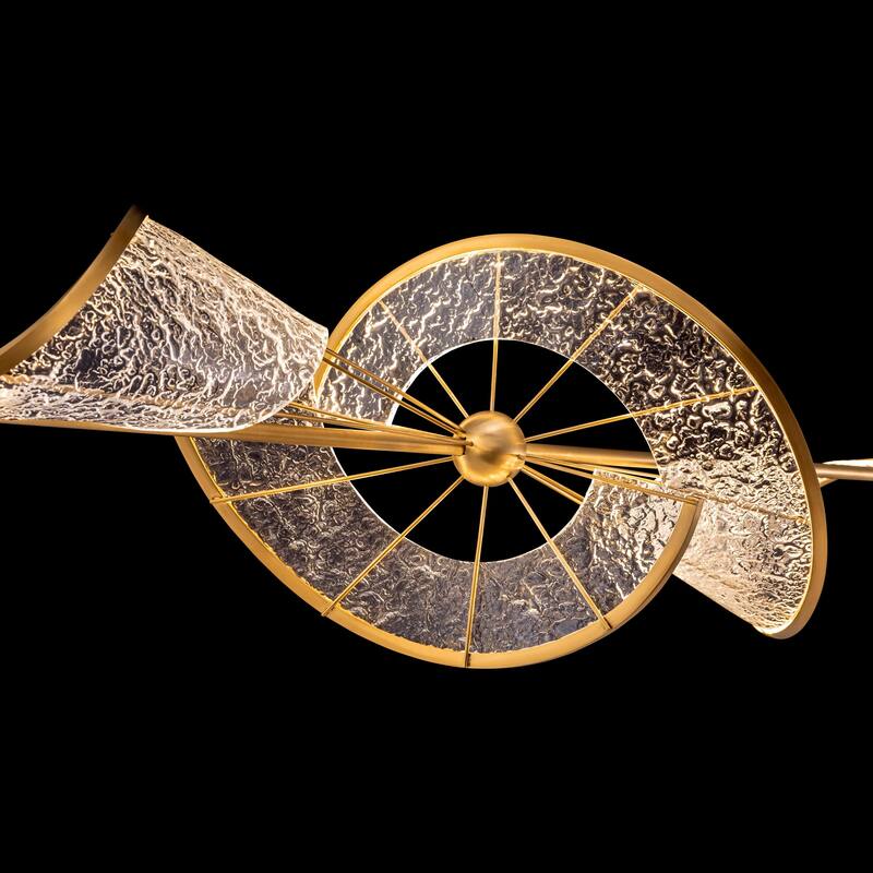 Ziva by Golden Lighting Aurora Integrated LED Island Light in Brushed Champagne - Gold