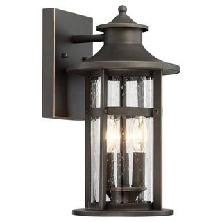 The Great Outdoors Highland Ridge 3 Light 15" High Outdoor Wall Sconce