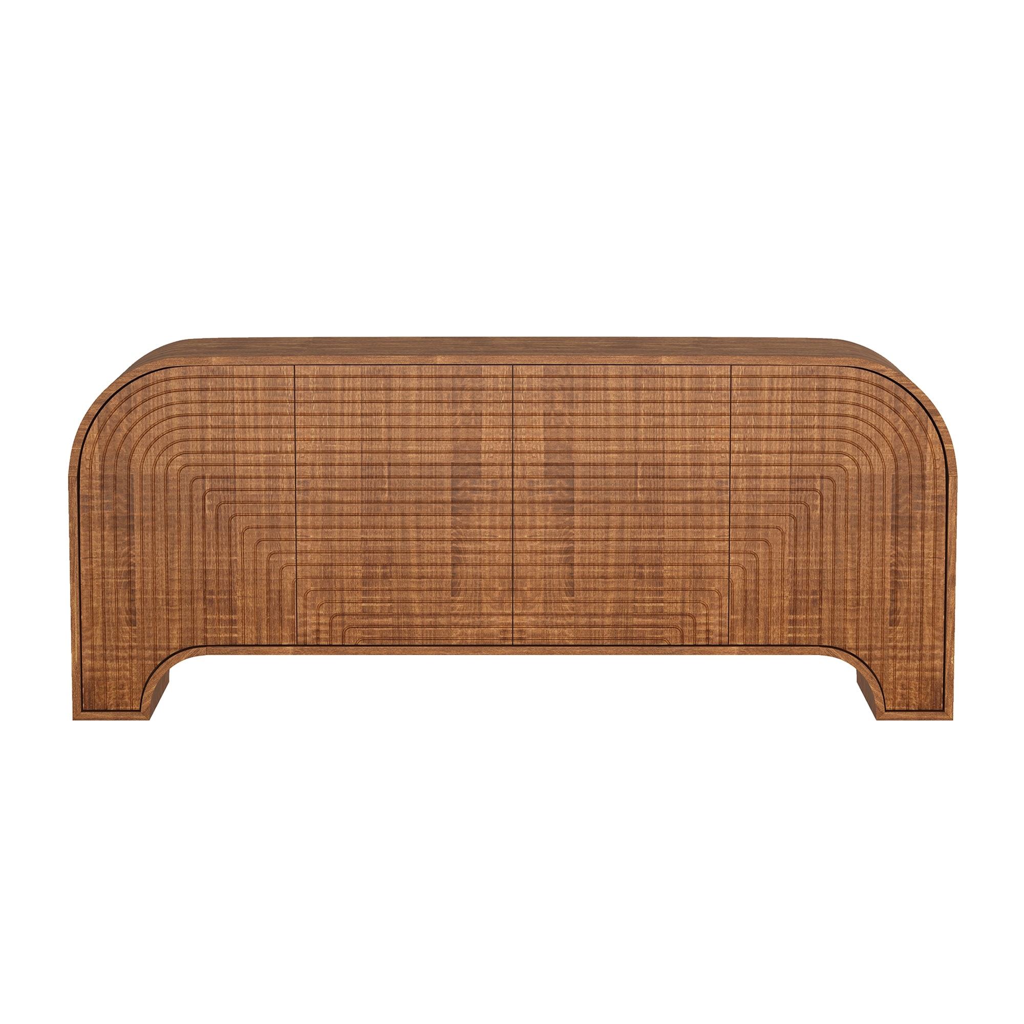 Tressa 72" Solid Wood Sideboard in Walnut (4-Door)