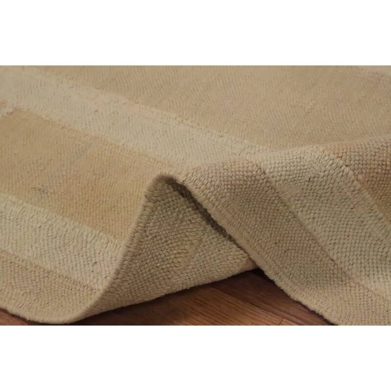Hand Woven Oriental 100% Wool Carpet Southwestern Tribal Brown Kilim Area Rug - 5' 7'' X 3' 10''