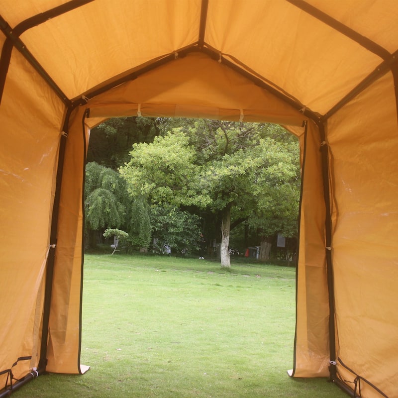 7 ft. W x 8 ft. D x 7.5 ft. H Steel Portable Carport