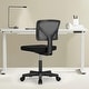 preview thumbnail 2 of 44, Office Computer Desk Chair with Wheels, Ergonomic Low-Back Mesh Rolling Work Swivel Chairs, Armless Comfortable Lumbar Support