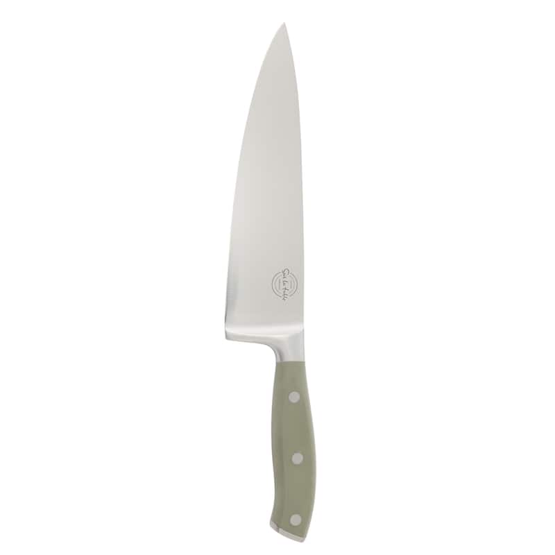 Sur La Table Kitchen Essential German Steel Chef's Knife, 8-Inch Stainless Steel Blade - Forged Full Tang