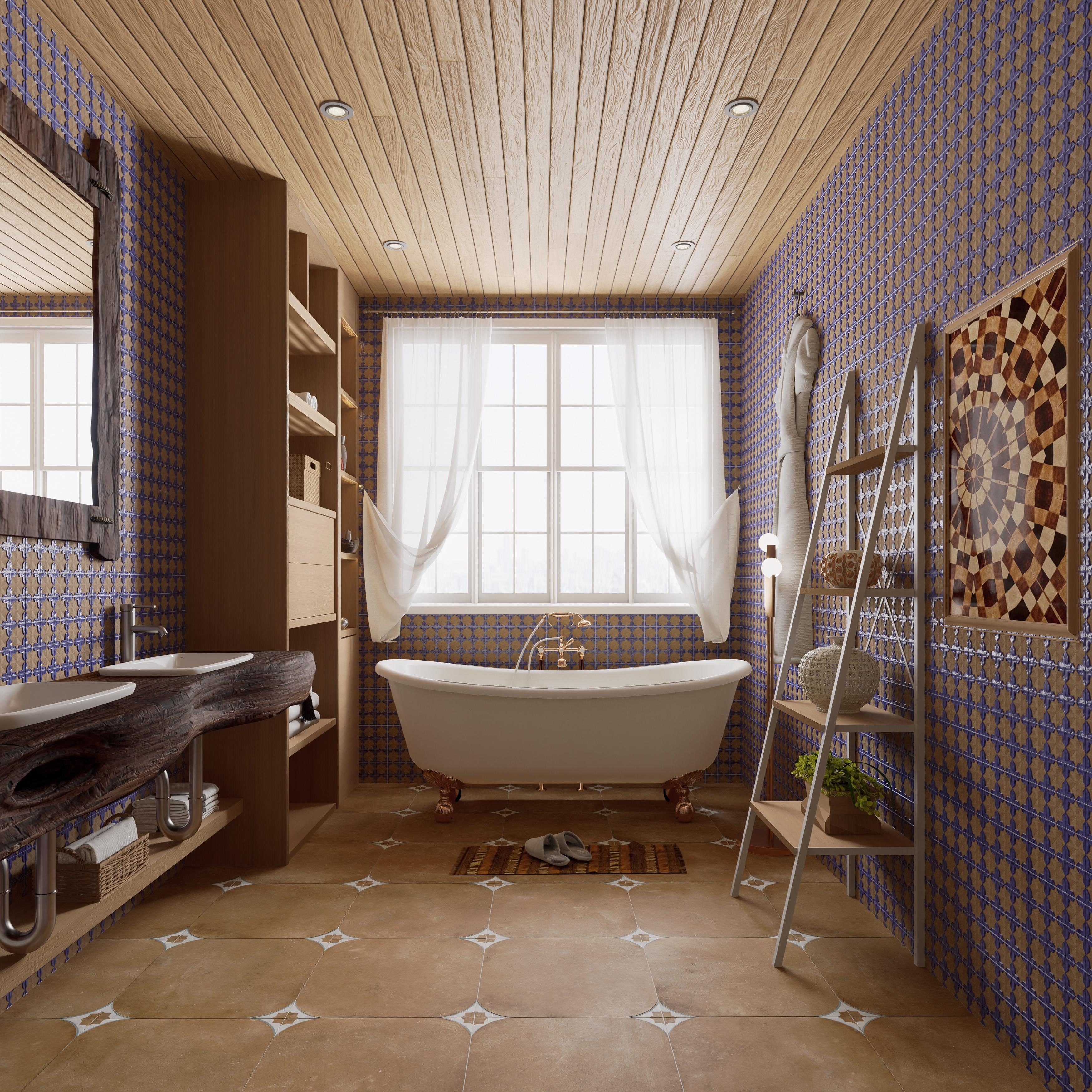 Merola Tile Tetuan Terra 17-3/8" x 17-3/8" Porcelain Floor and Wall Tile