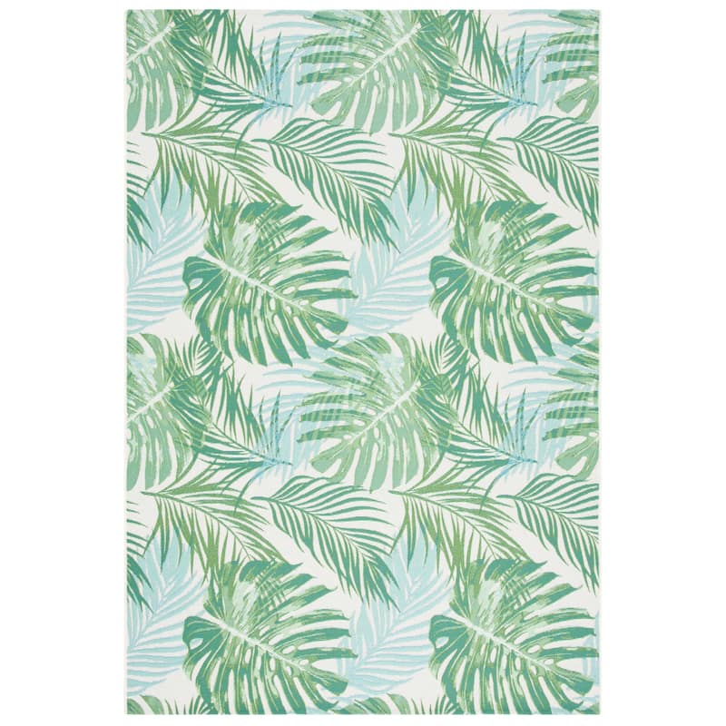 SAFAVIEH Barbados Asimina Tropical Indoor/ Outdoor Waterproof Patio Backyard Rug