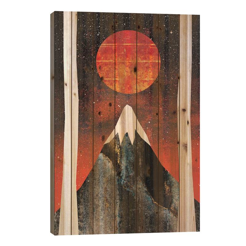 Two Worlds II Print On Wood by Elisabeth Fredriksson - Multi-Color - 40x26x1.5