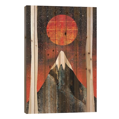 Two Worlds II Print On Wood by Elisabeth Fredriksson - Multi-Color