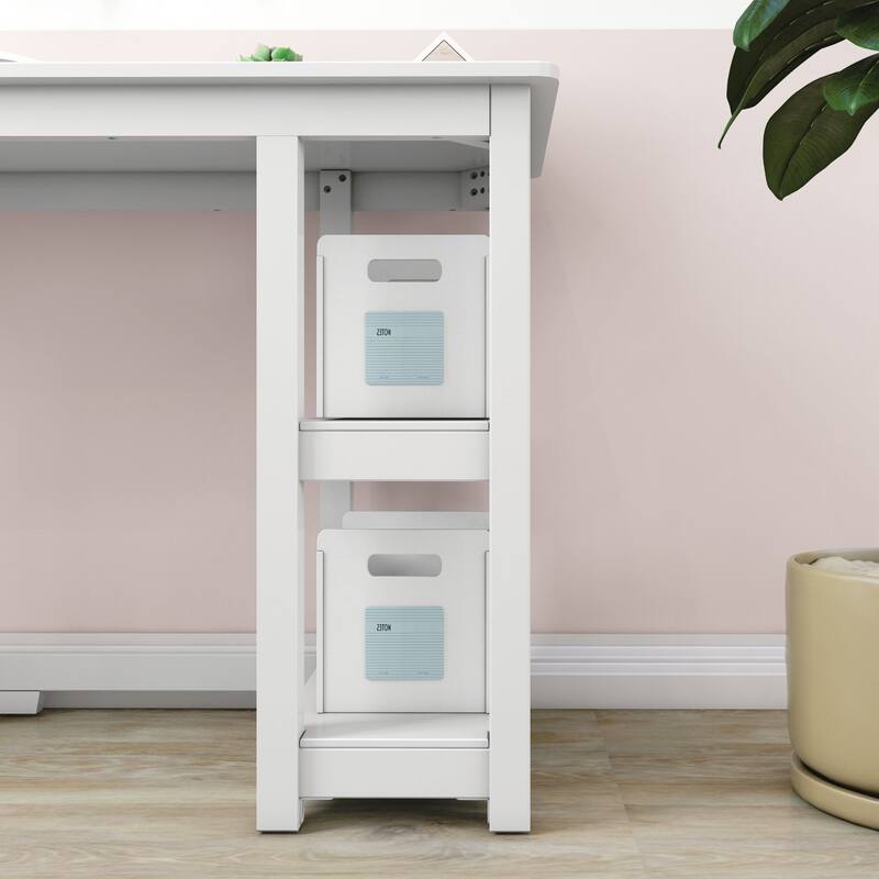Max and Lily Desk with Bookshelves