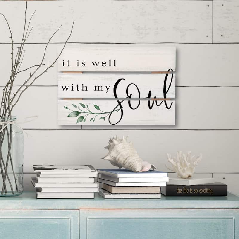 Wide Gap Pallet Sign 12" x 8" - It Is Well 2020