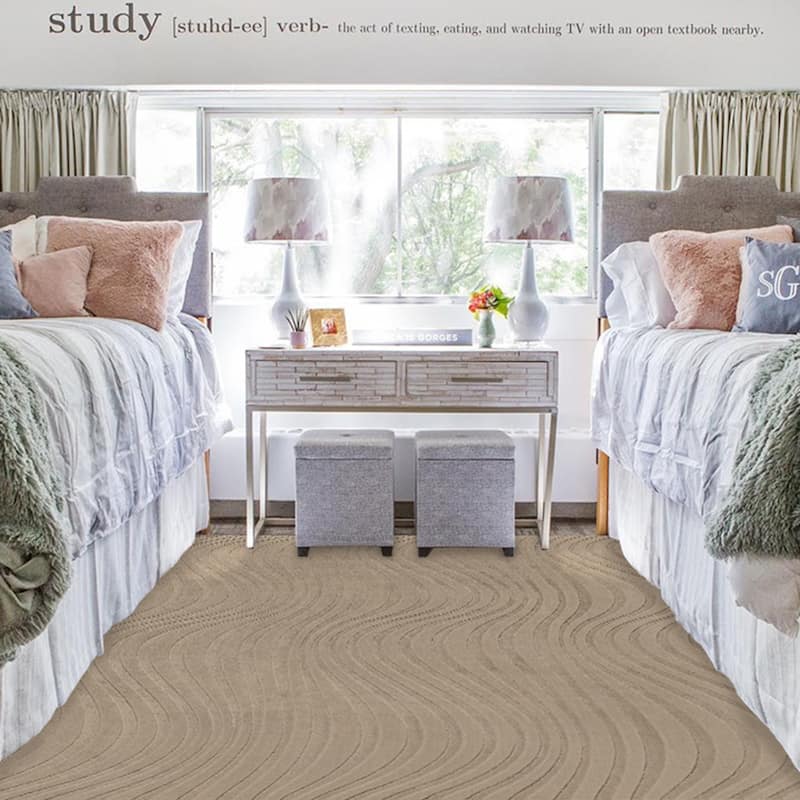 Gertmenian Vida Lomira Soft Polyester High-Low Carved Non-Slip Shag Indoor Area Rug