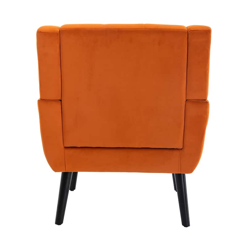Modern Dining Chair Side Chair Office Chair Reading Chair Arm Chair Orange Padded Chair Dressing Chair