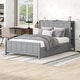preview thumbnail 19 of 24, Full Size Platform Bed with Drawers and Storage Shelves Grey