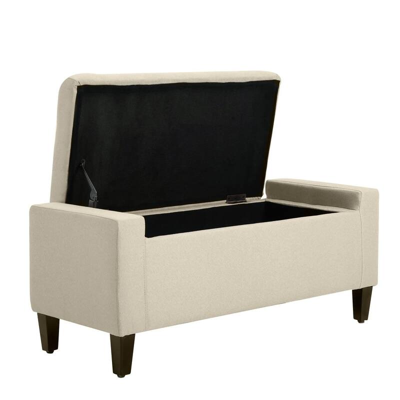 Upholstered Hidden Storage Ottoman Bench with Button Tufted, Lift Top