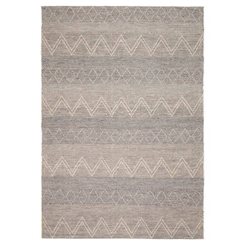 ECARPETGALLERY Braid weave Sienna Grey Wool Rug - 6'1 x 8'10 - Dark Grey - 6'1 x 8'10