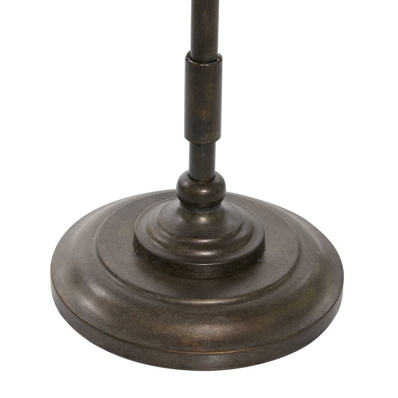 Metal Accent Table with Brown Wood Top - Bronze - Roche River Decor