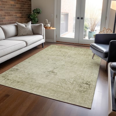 Machine Washable Indoor/ Outdoor Chantille Vintage Traditional Rug