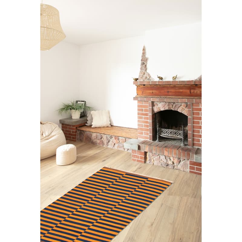 Ankara Orange Kilim 5'0" x 7'10" - 5'0 x 7'10