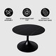 preview thumbnail 5 of 9, LeisureMod Verve 27" Round Coffee Table with Sintered Stone TableTop and Black Steel Base for Living & Bedroom