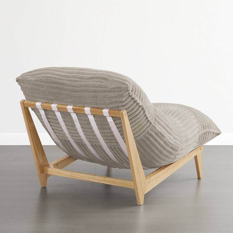 Spruce & Spring Oversized Lounge Accent Chair with Plush Cushions and Solid Wood Frame