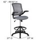 preview thumbnail 35 of 51, Mid-back Mesh Ergonomic Flip-up Arms Drafting Chair