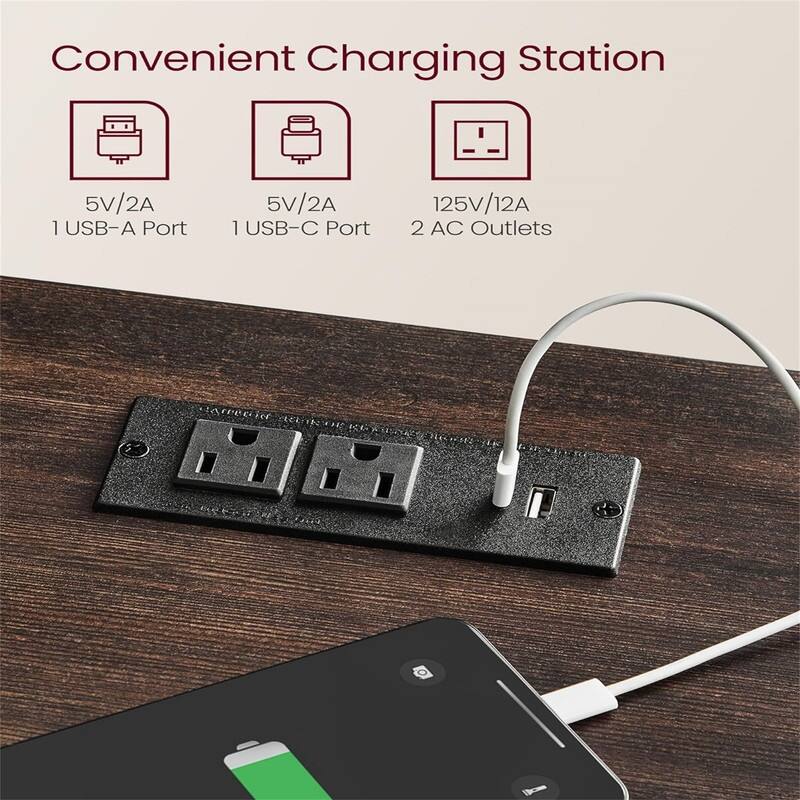 Nightstand with Charging Station