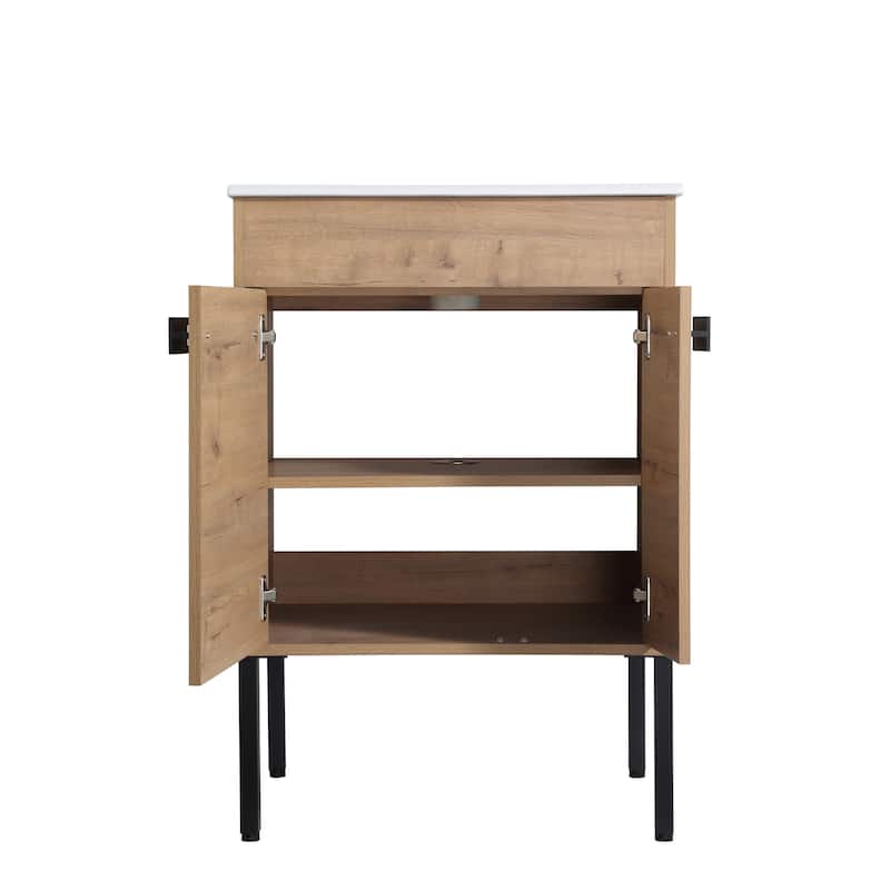 Bathroom Vanity With Sink In 24/30/36 Inch, Floating Bathroom Vanity or Freestanding Vanity With Soft Close Door