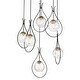 preview thumbnail 3 of 5, Minka Lavery 1536 Cody 6 Light 28" Wide Pendant with Clear Water Glass