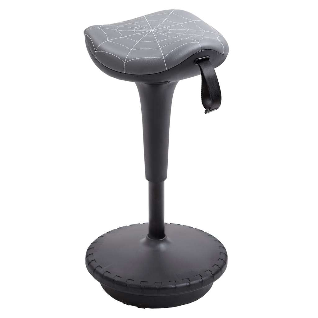 Vinsetto Lift Wobble Stool Standing Desk Chair 360-deg Swivel, Tilting, with Adjustable Height and Saddle Seat, Grey