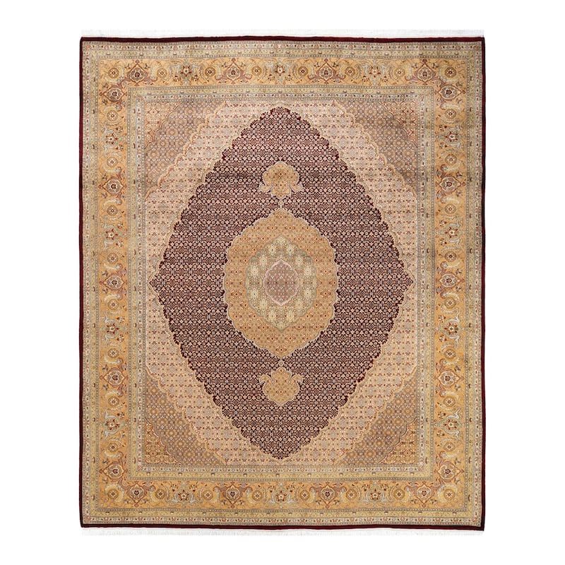 Overton Hand Knotted Wool Vintage Inspired Traditional Mogul Red Area Rug - 8 x 10