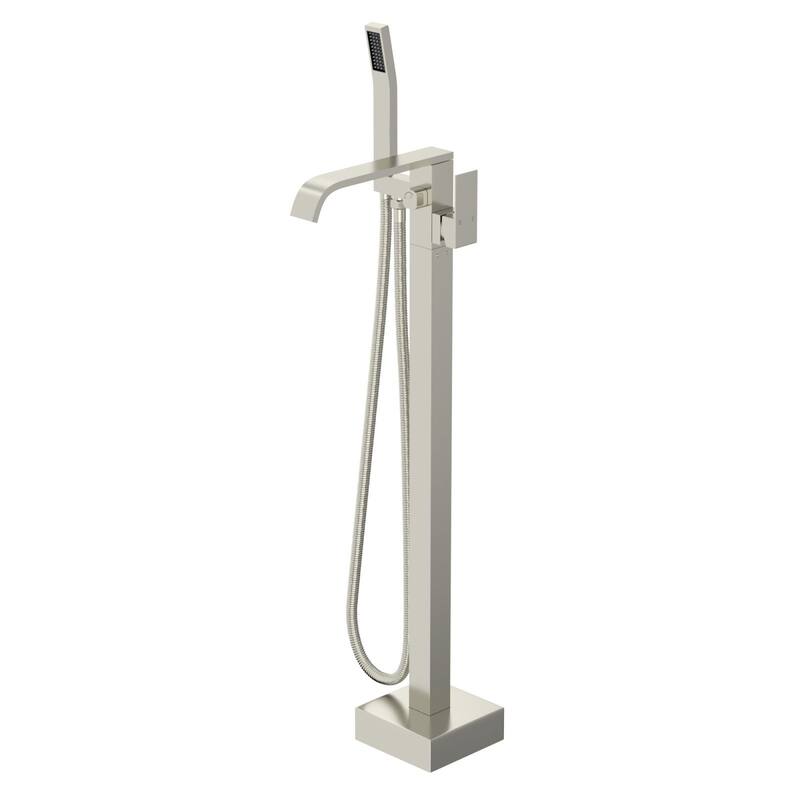 Lordear Bathtub Faucet Tub Filler Swivel Faucet with Hand Shower, Swivel Spout - 7.48"x5.9"x32.3" - Sliver