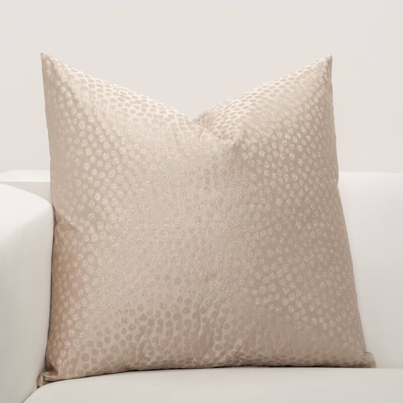 F Scott Fitzgerald Pink Fizz Metallic Accent Throw Pillow