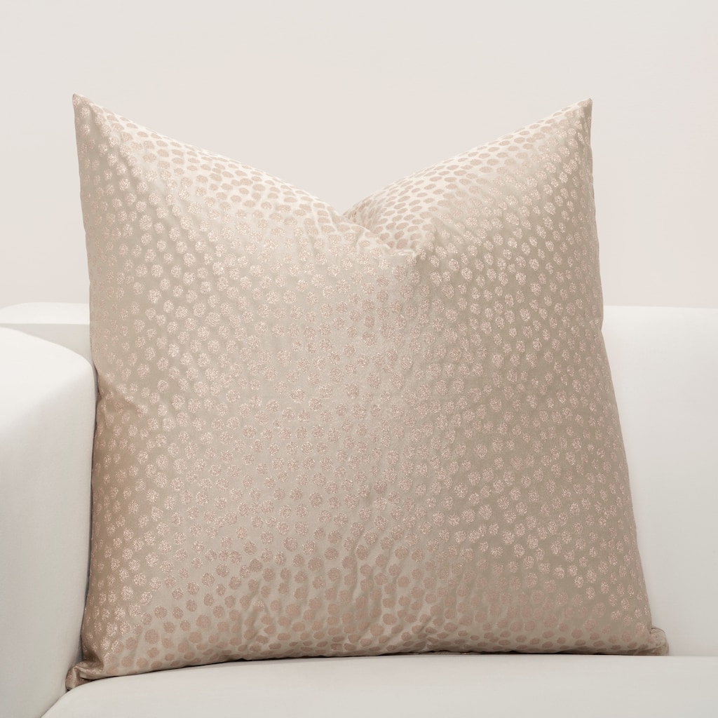 F Scott Fitzgerald Pink Fizz Metallic Accent Throw Pillow