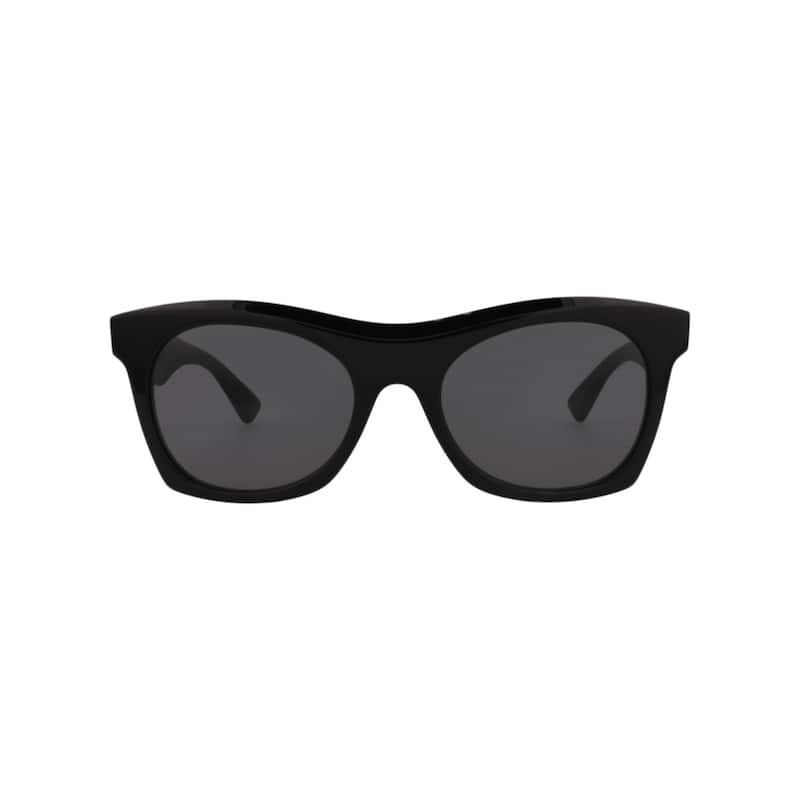 Bottega Veneta Square-Frame Acetate Sunglasses - Black Black Grey - Black - Grey Lens