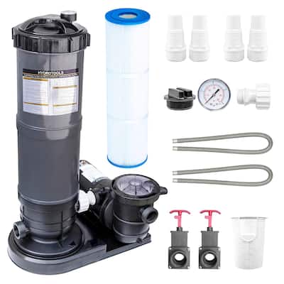 Swimline HYDROTOOLS 100 Sq Ft 1.5 HP 2 Speed Sure-Flo Pool Cartridge Filter Pump - 53