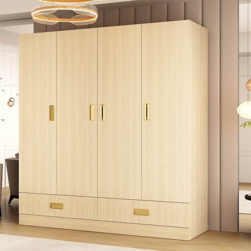 Large Wardrobe w/Optional Top Cabinet Bedroom Accent Closet Cabinet