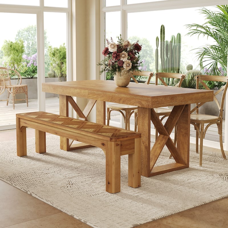 Solid Wood Dining Bench, Kitchen Table Bench, Hallway Living Room Accent Seat Entryway Bench Dining Stool