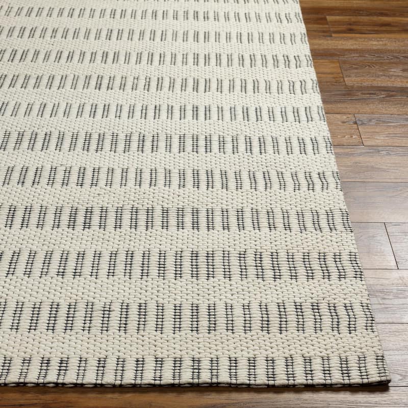 Livabliss Nevada Handmade Farmhouse Stripe Wool Blend Area Rug