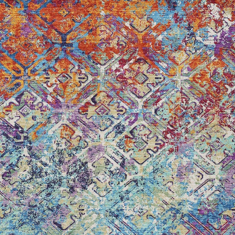 HomeRoots Geometric Transitional Rectangle Outdoor Rug
