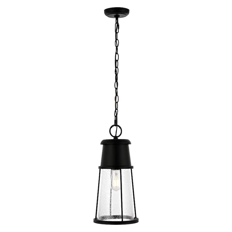 SAFAVIEH Lighting Embrulla Outdoor Pendant/Black - 8" W x 8" D x 22-94" H - 8Wx8Dx94H