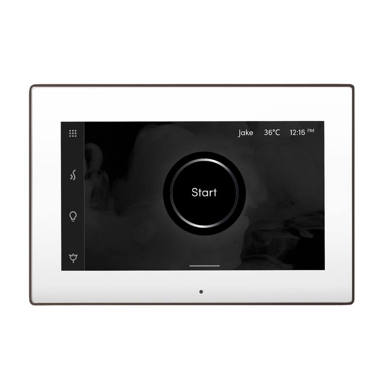 Mr Steam ISX Isteamx Steam Shower Control and Steamhead - White / Oil-Rubbed Bronze